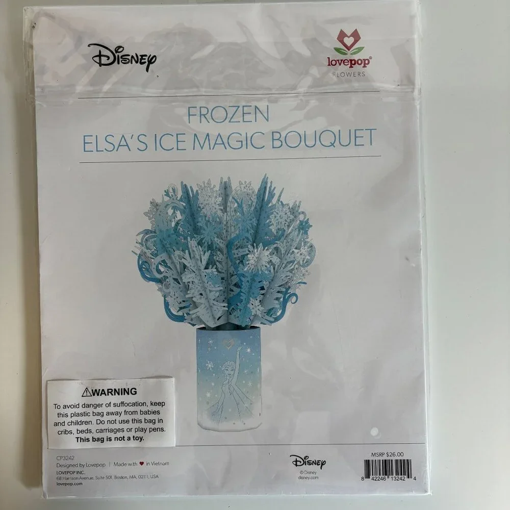 Lovepop Flowers Disney Frozen Elsas Ice Magic Bouquet Standalone Centerpiece NEW